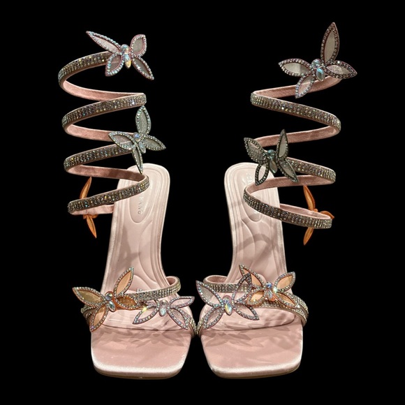 New Azalea Wang Size 8 Zarya Pink Sandals - Picture 4 of 11